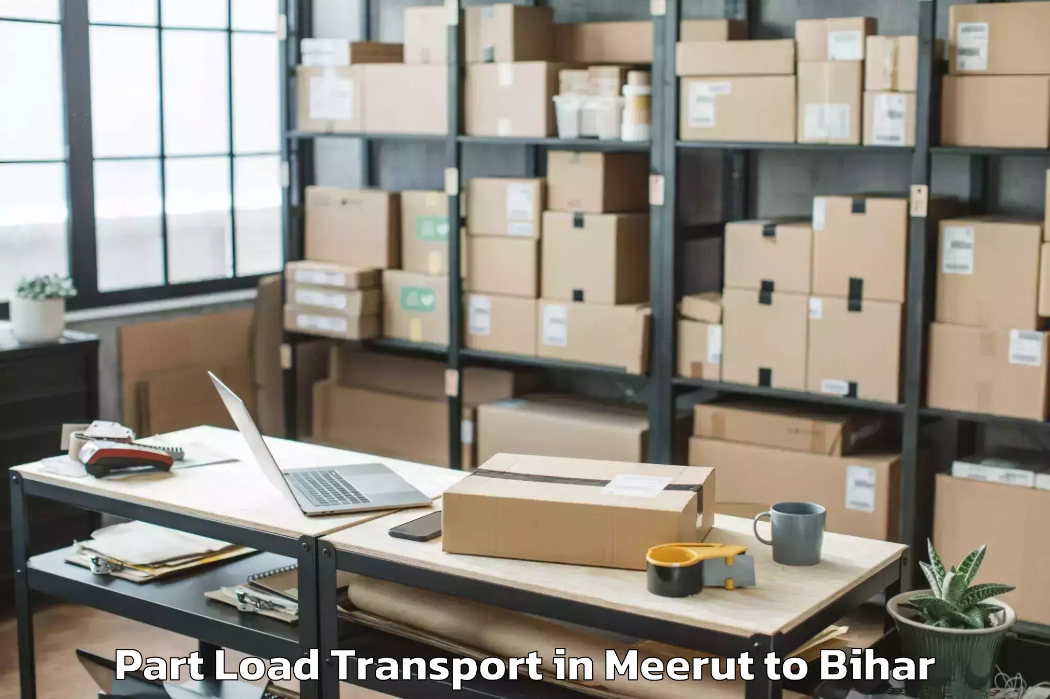 Book Meerut to Begusarai Part Load Transport Online